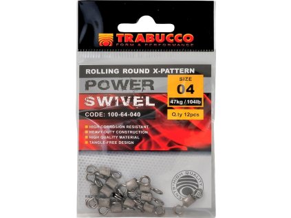 Trabucco obratlík pevnostní Rolling Round X-Pattern 12ks (Varianta vel.6 (43kg))