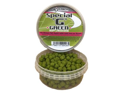 71292 bait tech mekcene pelety soft hookers special g green 6 mm 180 ml