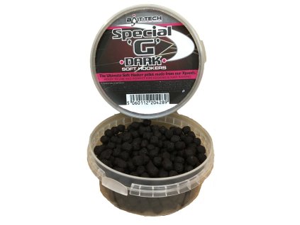 71295 bait tech mekcene pelety soft hookers special g dark 6 mm 180 ml
