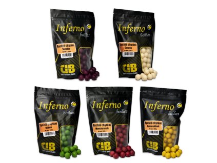 Carp Inferno Boilie Rychlé Chytání 16 mm 250 g (Varianta Oliheň)