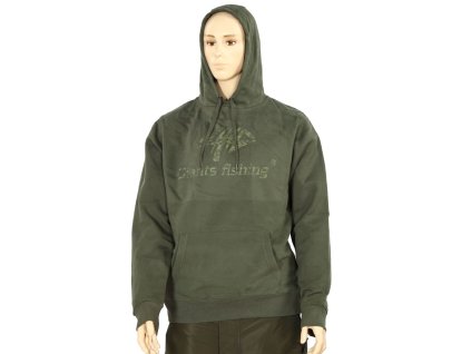 Giants fishing Giants Fishing Mikina s kapucí zelená Camo Logo (Varianta vel. XL)