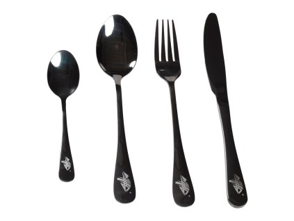 Giants fishing Sada příborů černý nerez Cutlery SS 410 ( 4pc - set )