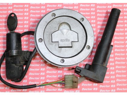 Sada spínačka - víčko nádrže - zámek sedla RS 1992-1998