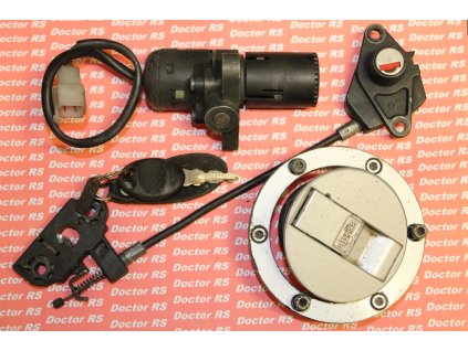 Sada spínačka - víčko nádrže - zámek sedla RS 1999-2005