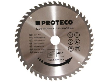 kotouč pilový SK 254x3.0x30 48z + redukce 30/20 mm 42.09-PK254-48