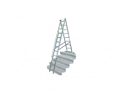 žebřík trojdílný 3x9 s úpravou na schody 250/390/530 cm 10.66-S-3-09-KR