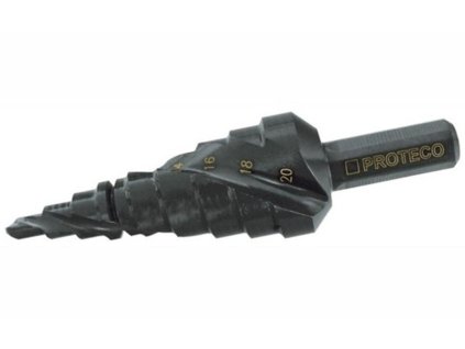 vrták stupňovitý 6-38 TiAlN spirál.drážka, lamač třísek,krok2-4mm 90.42-ST-65