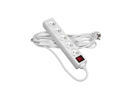 kabel prodlužovací 5 m (5 zásuvek) průřez 1,5mm2