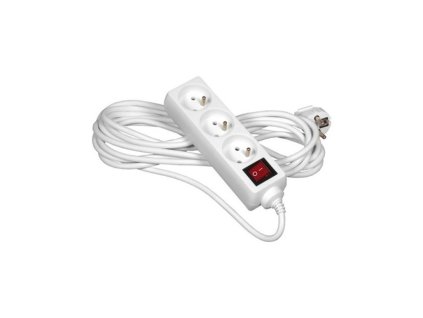 kabel prodlužovací 5 m (3 zásuvky) průřez 1,5mm2