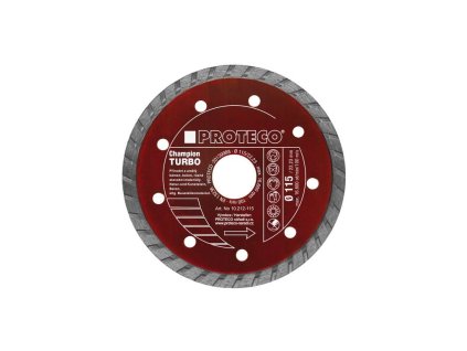 kotouč dia 115 mm celistvý segment TURBO CHAMPION kámen,bet.,ker. 10.212-115