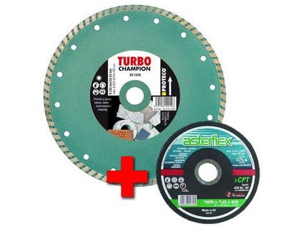 kotouč dia 125mm celist.seg. TURBO CHAMPION + kotouč 125mm zdarma 10.21-905