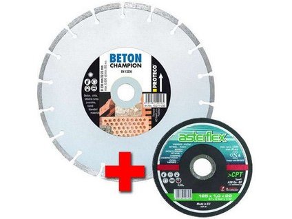 kotouč dia 115mm seg. BETON CHAMPION + kotouč 115mm zdarma 10.21-900