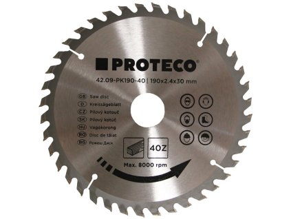 kotouč pilový SK 190x2.4x30 40z + redukce 30/20 mm 42.09-PK190-40