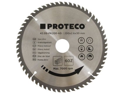 kotouč pilový SK 200x2.6x30 60z + redukce 30/20 mm 42.09-PK200-60