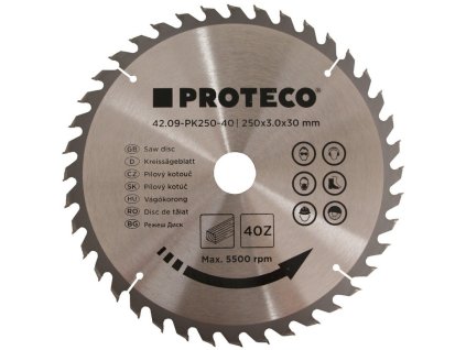 kotouč pilový SK 250x3.0x30 40z + redukce 30/20 mm 42.09-PK250-40