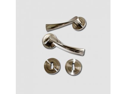 Dveřní kování Atena (Etna) | K72 nikl rozeta - klíč