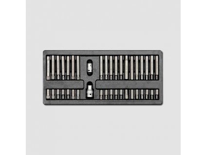 Sada zástrčných hlavic 10mm SPLINE TRX IMBUS 3/8''1/2'' 40 dílů, plastové plato A HA085