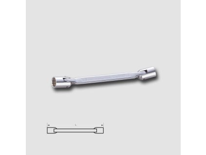 Klíč nástrčný oboustranný 16x17mm, 12-ti hranný lesklý HF1617E