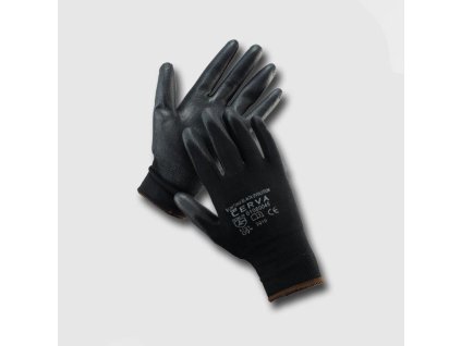 Rukavice nylonové BUNTING - POLY černé, velikost 8'' JA135410/08