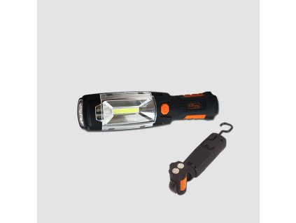 Svítilna pracovní 10COB-LED 3W + 6 LED otočná 360° 3XAA PC6816