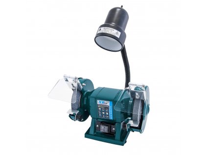Bruska el. stolní dvoukotoučová 150mm/300W + svítidlo 40W XT107150