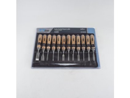 Dláta řezbářská 12ks, kožený obal XT790400