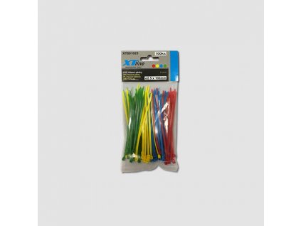 Vázací pásky 100x2,5mm, nylon, 100ks barevné XT891025