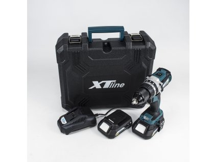 XTline Aku vrtačka příklepová 18V BRUSHLESS 2,0Ah, 2 Aku li-ion +kufr