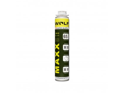 Pěna montážní MAXX 65l nízkoexpanzní pistolová - celoroční 850 ml WOLF