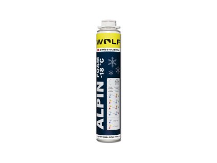 Pěna montážní ALPIN 50l nízkoexpanzní pistolová - zimní 750 ml WOLF
