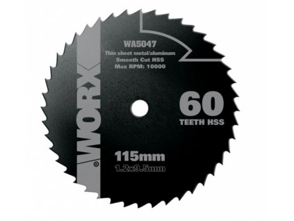 WA5047 - Kotouč na dřevo/kov 115 x 9,5 pro WU427, Worxsaw XL