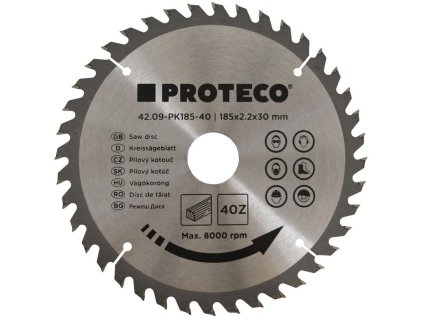 kotouč pilový SK 185x2,2x30 40z + redukce 30/20 mm 42.09-PK185-40