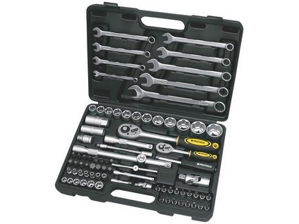 sada hlavic 1/4" a 1/2" DRIVE 82 dílů, plast.kufr 43.SN-1214-A14