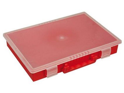 krabice s víkem 350x250x55mm, 12 přihr. s rukojetí 44.5912