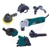 Úhlová bruska s regulací 125mm, 1400W + 6 nástavců na brusku XT105135