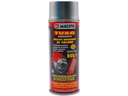 MACOTA TUBO žáruvzdorný sprej barva na výfuk stříbrný 400 ml