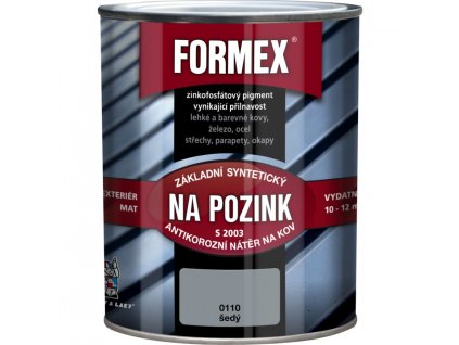 Barvy a laky Hostivař FORMEX S 2003 0110 šedá syntetická základní barva na pozink 0,6 litru