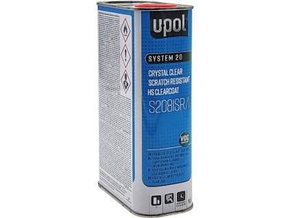 U-POL S2081SR křišťálově čirý akrylový bezbarvý lak odolný poškrábání 1 litr