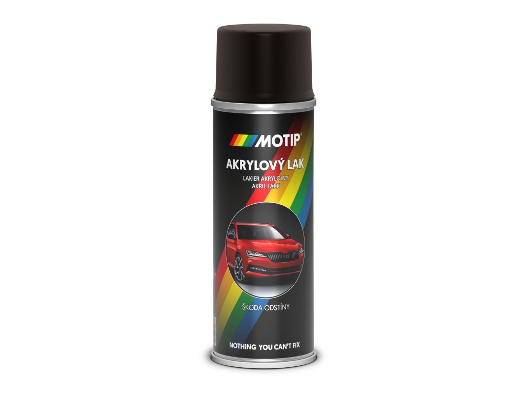 MoTip sprej akrylátový autolak ŠKODA 0199 čierna matná 200 ml