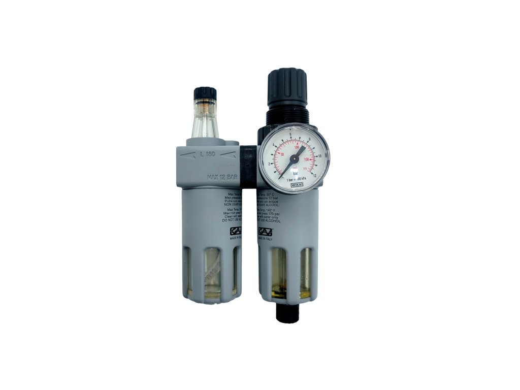 GAV FRL-180 modulová jednotka pre úpravu stlačéneho vzduchu redukčný ventil (vzduchový filter) s odkaľovačom a olejovačom 1/4"