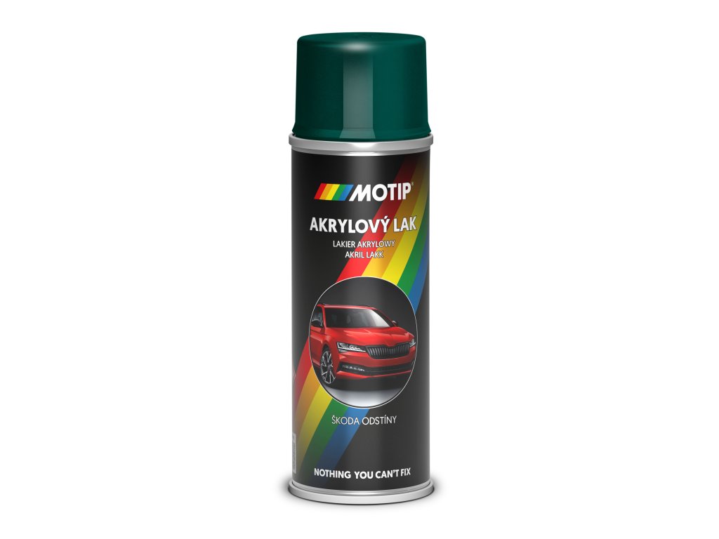 MoTip sprej akrylátový autolak ŠKODA 9598 zelená Island metalíza 200 ml