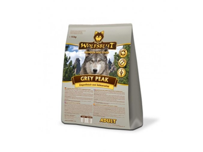 WOLFSBLUT GREY PEAK 15kg - granule pro psa z Australské divoké kozy Boer