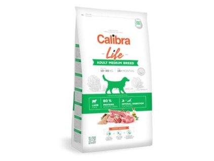 calibra dog life adult medium breed lamb 25kg