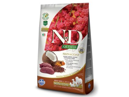 farmina nd dog gf quinoa skin coat venison 25 kg