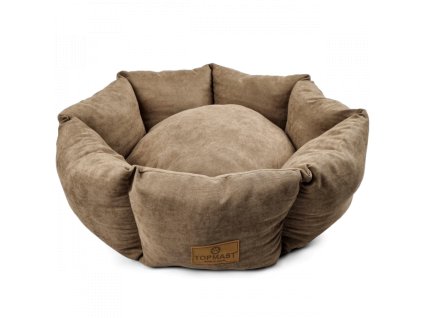 Pelíšek pro psy ComfyNest- hnědý 62 cm