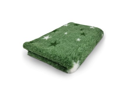 VetBed/DryBed Extra premium deka pro psa, zelená- motiv hvězdičky