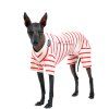 T-shirt overalls BAMBOO PLUS/short legs STRIPES