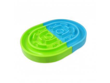 miska pre psov protihltanie dog fantasy bludisko zeleno modra 02