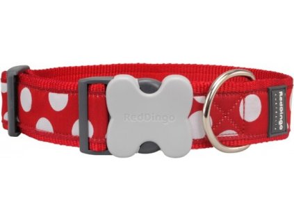 obojek red dingo 40mm red spots