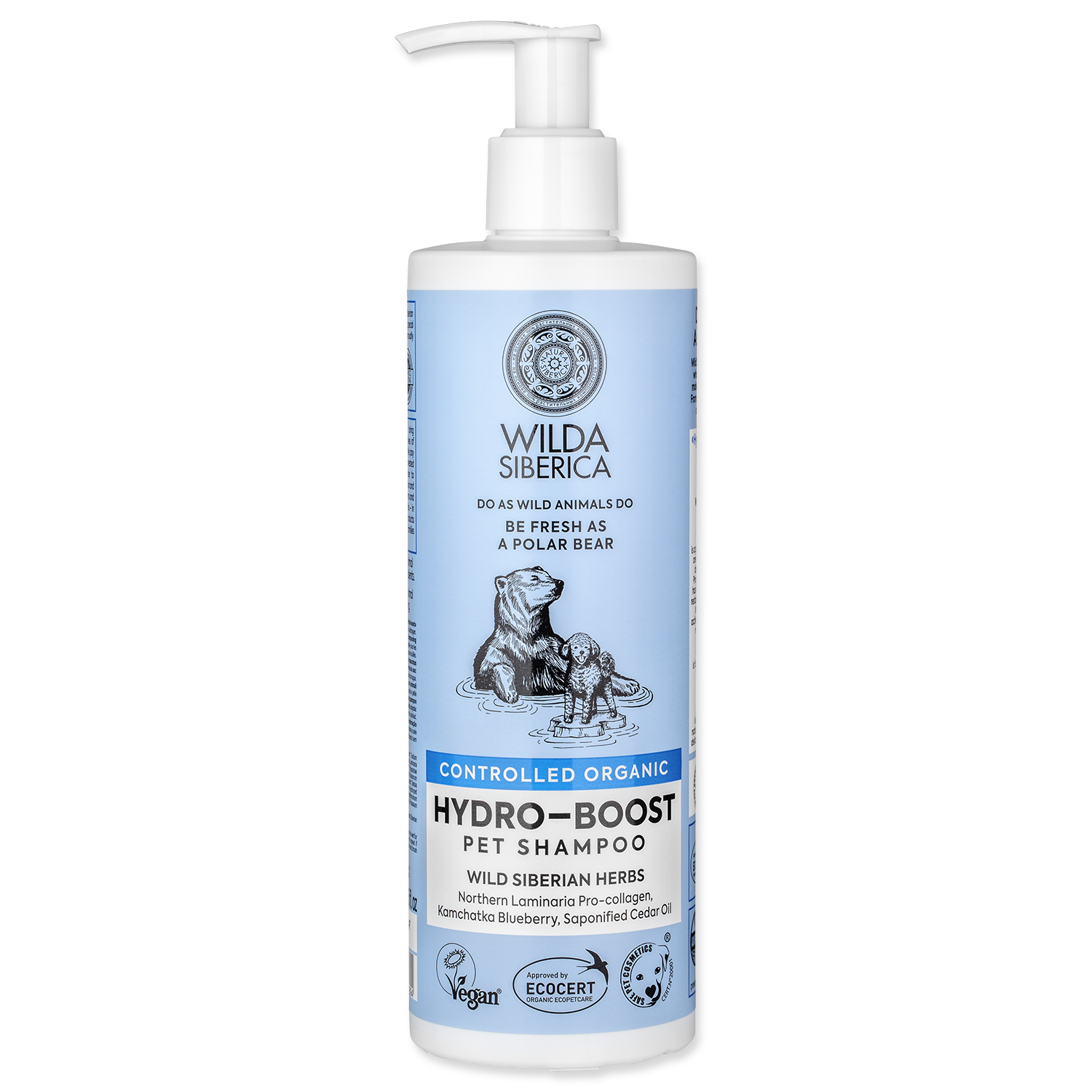 Wilda Siberica hydratačný šampón pre psy, mačky a drobné cicavce Hydro-boost 400ml
